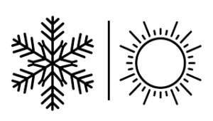 sun snow illustration